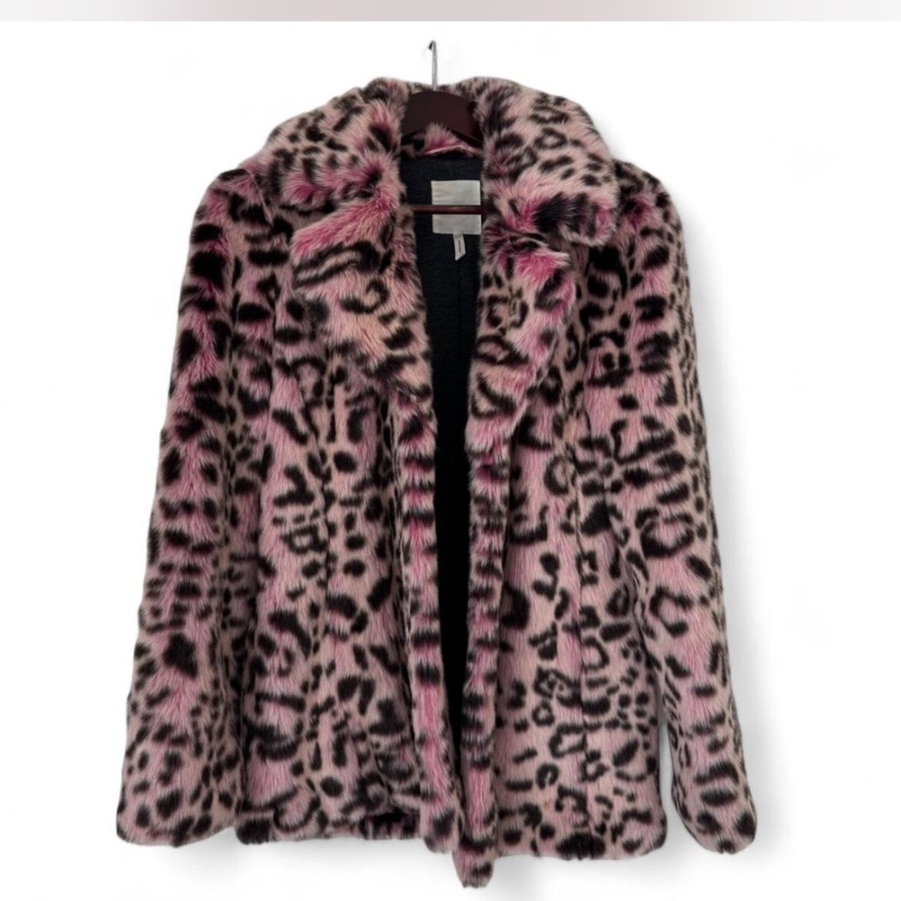 🩷avec les filles pink leopard fur coat 🩷